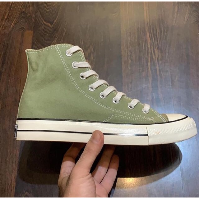 olive green converse