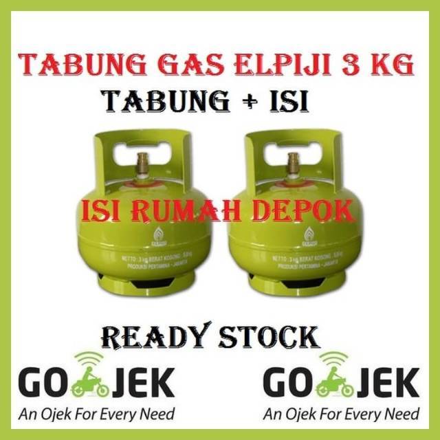 Tabung Gas Elpiji 3 kg Melon ( Tabung + Isi ) ASLI PERTAMINA TERMURAH