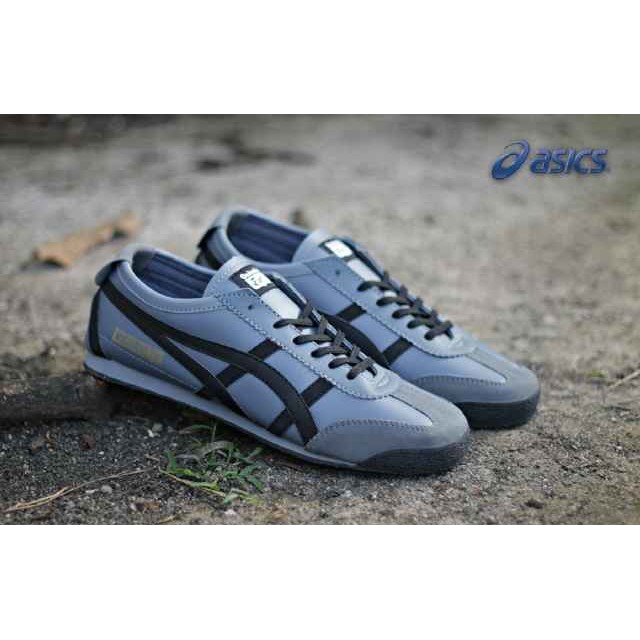 sepatu pria asic mexico original premium greey black 39-44