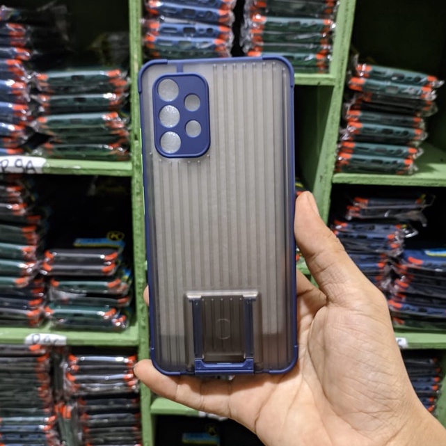 case koper 2 in 1 dudukan braket for Samsung Galaxy A52 Dengan Pelindung kamera