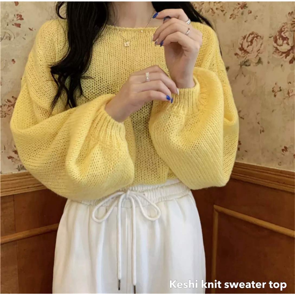 Keshi knit sweater top - Thejanclothes