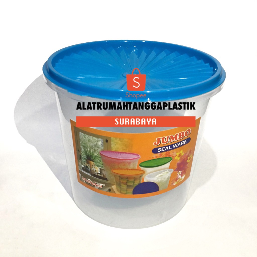 3pcs Toples Plastik 5 Liter Bulat / Toples 5Liter Bundar / Toples Kerupuk 5Lt / Toples Transparan 5 
