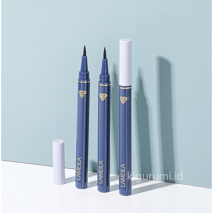 LAMEILA Eyeliner Mata Blue Gold Waterproof Long Lasting LA131 840