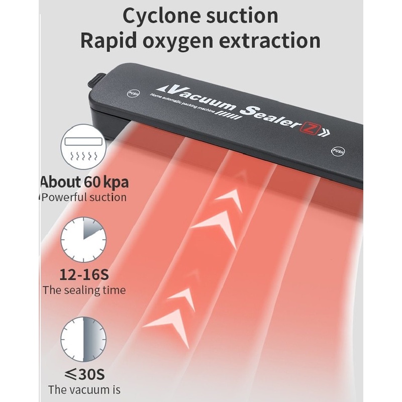 FYGALERYSURABAYA HL0234 Vacuum Sealer Food Mesin Vakum Plastik Pembungkus Makanan Otomatis