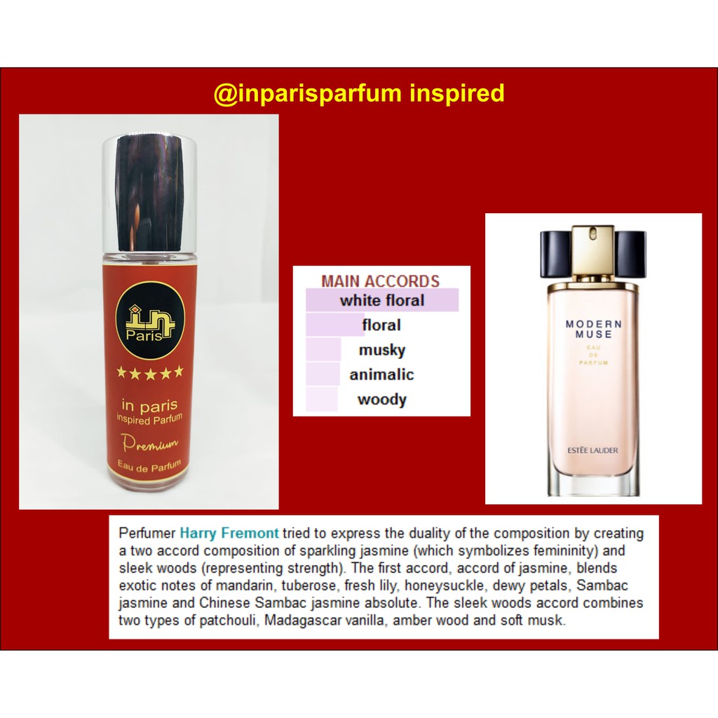 in Paris Parfum inspired MODERN MUSE ESTEE LAUDER