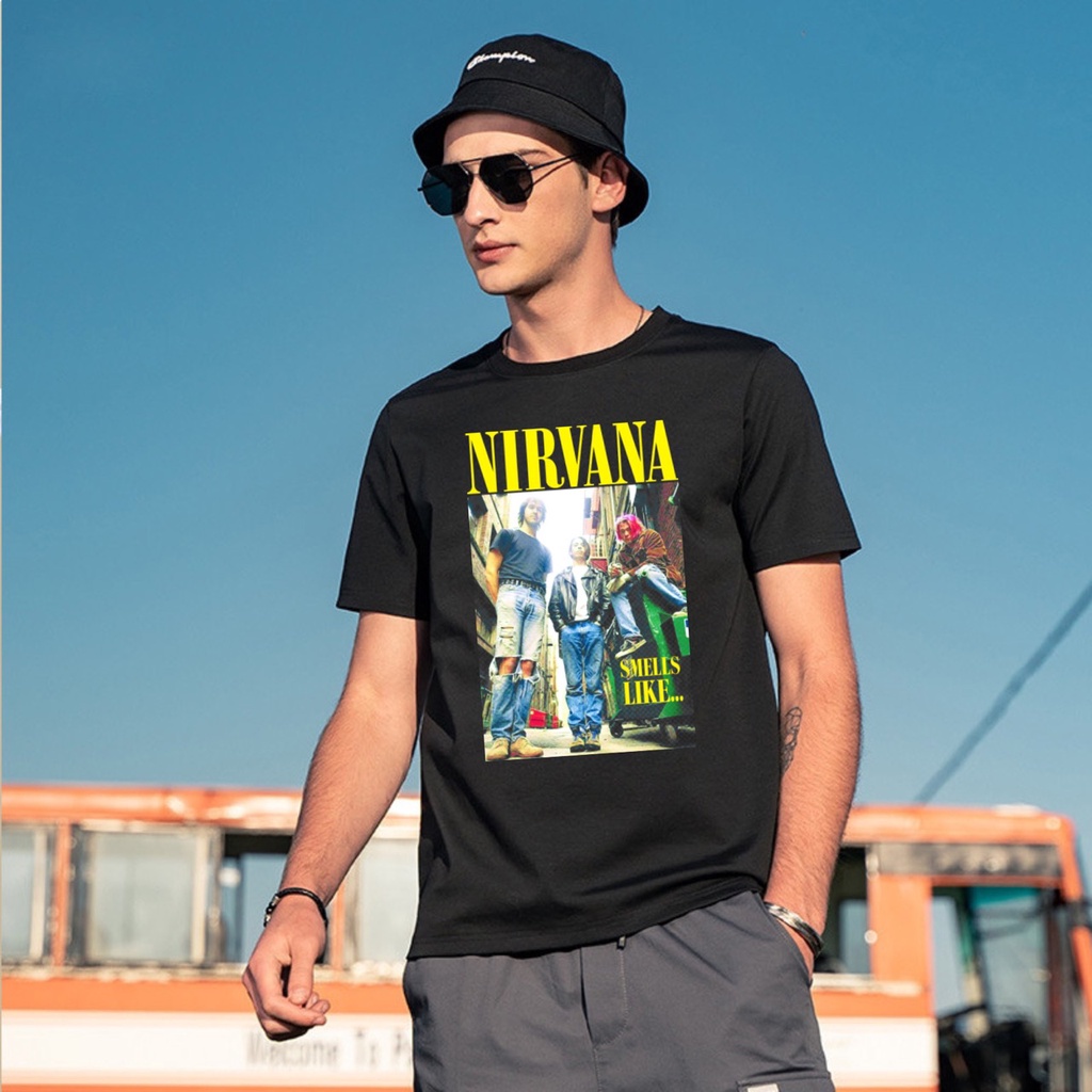 BAJU NIRVANA / kaos  terlaris / kaos kekinian / baju lebaran - alipio fashion