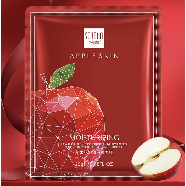 SENANA Apple Sheet Mask Masker Wajah Pelembab BQ028