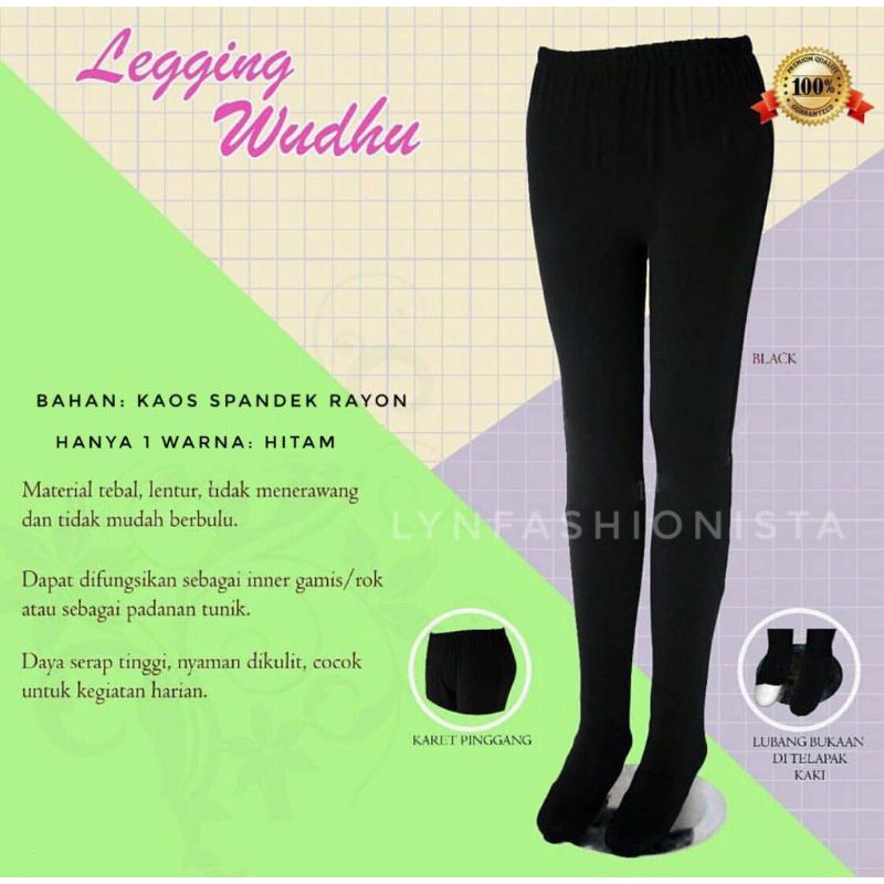 LYNFASHIONISTA-LEGGING KAOS KAKI WANITA KAOS SPANDEK TEBAL/LEJING WUDHU MUSLIMAH