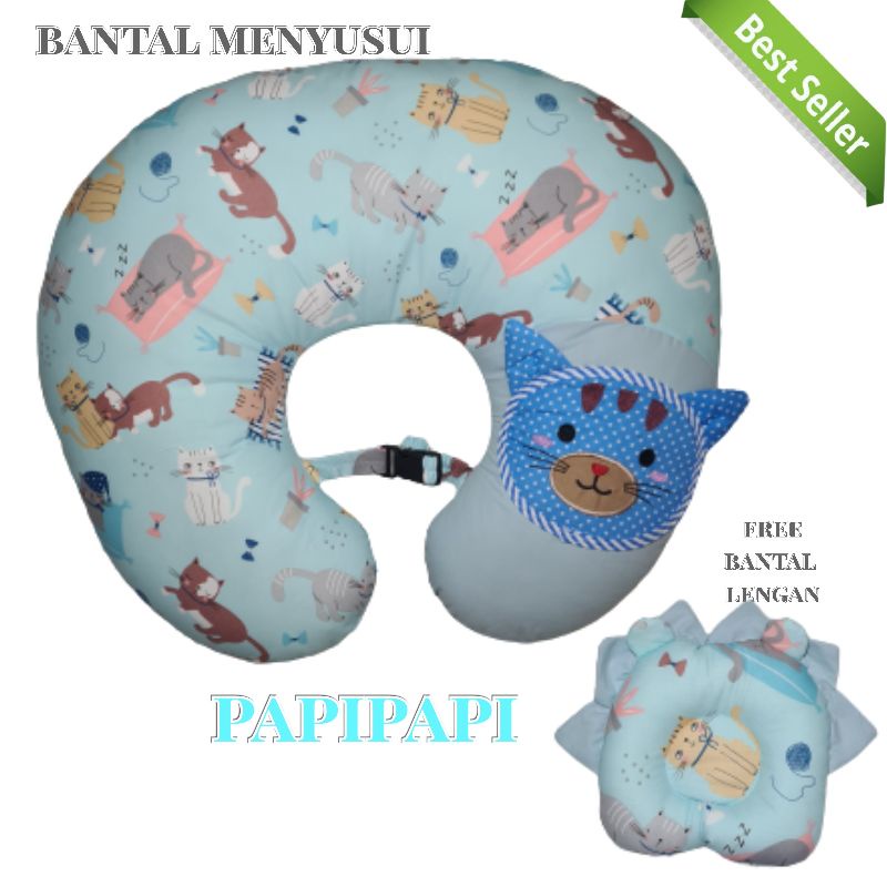 bantal menyusui darby katun mix bordir