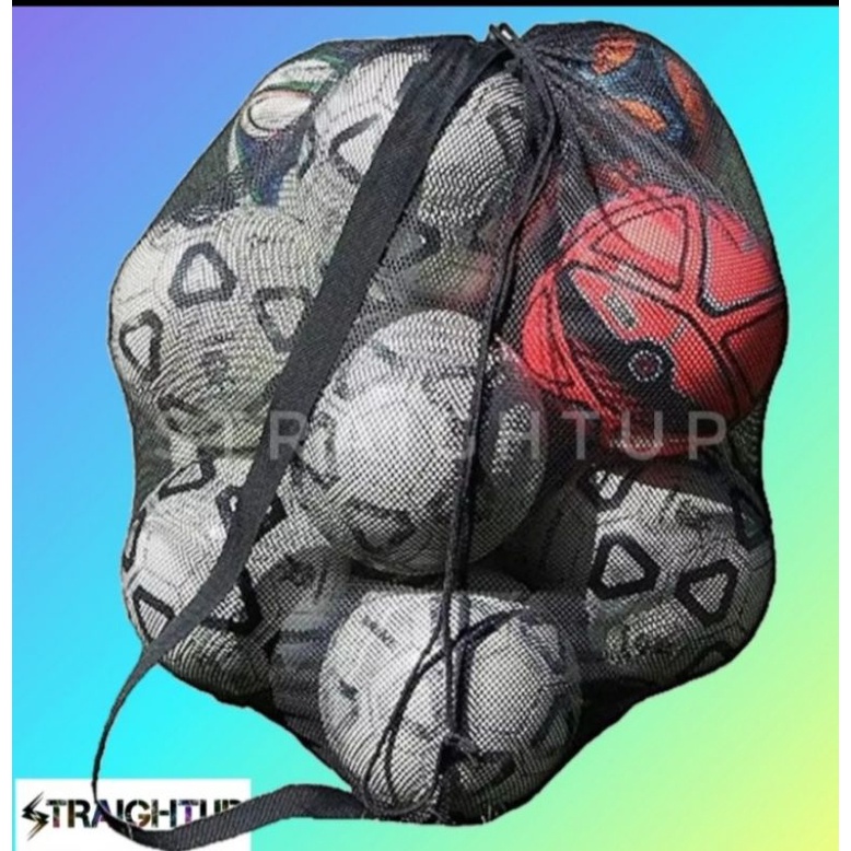 jaring bola ukuran 12 bola tempat penyimpanan bola