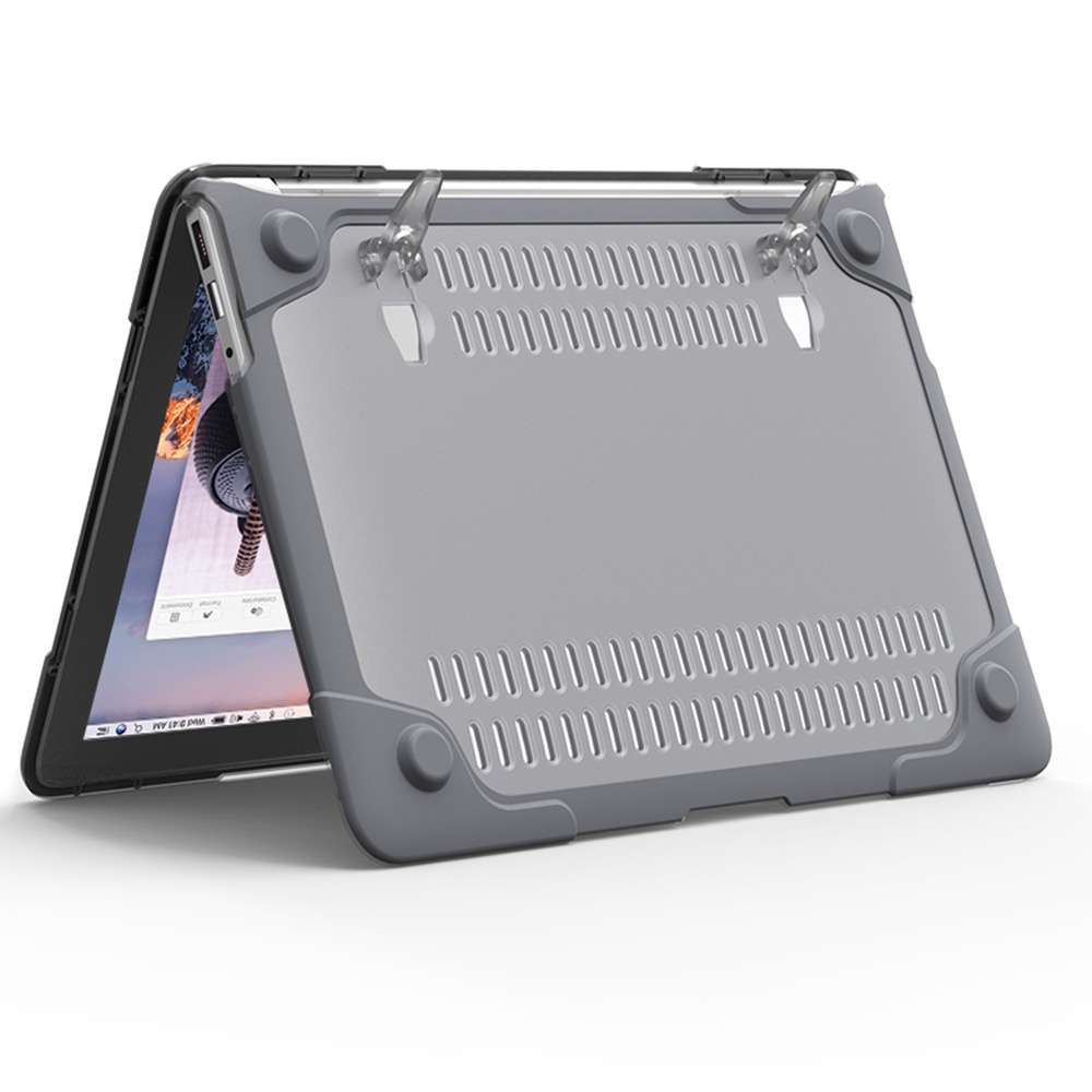 Shockproof Armor Case with Stand for Macbook Pro 13 Touchbar A1706 A1708 - Gray