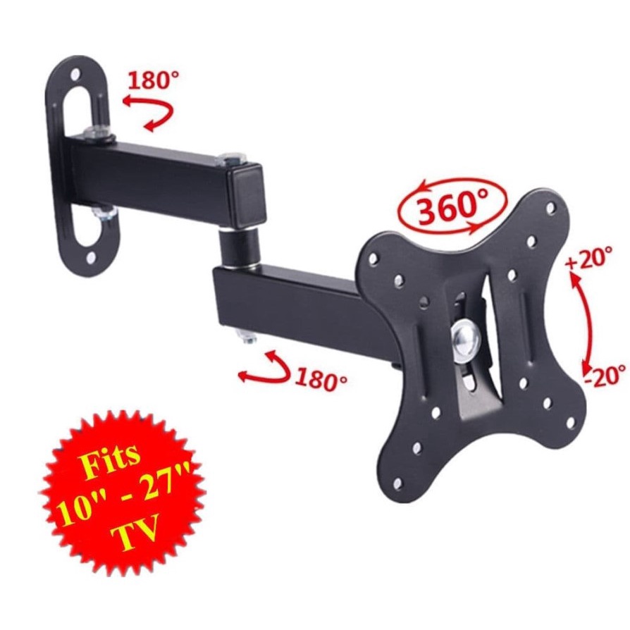 Breket Tv Wall Bracket Telescopic Braket Dinding TV LED LCD Untuk 10 - 26 inch BR100