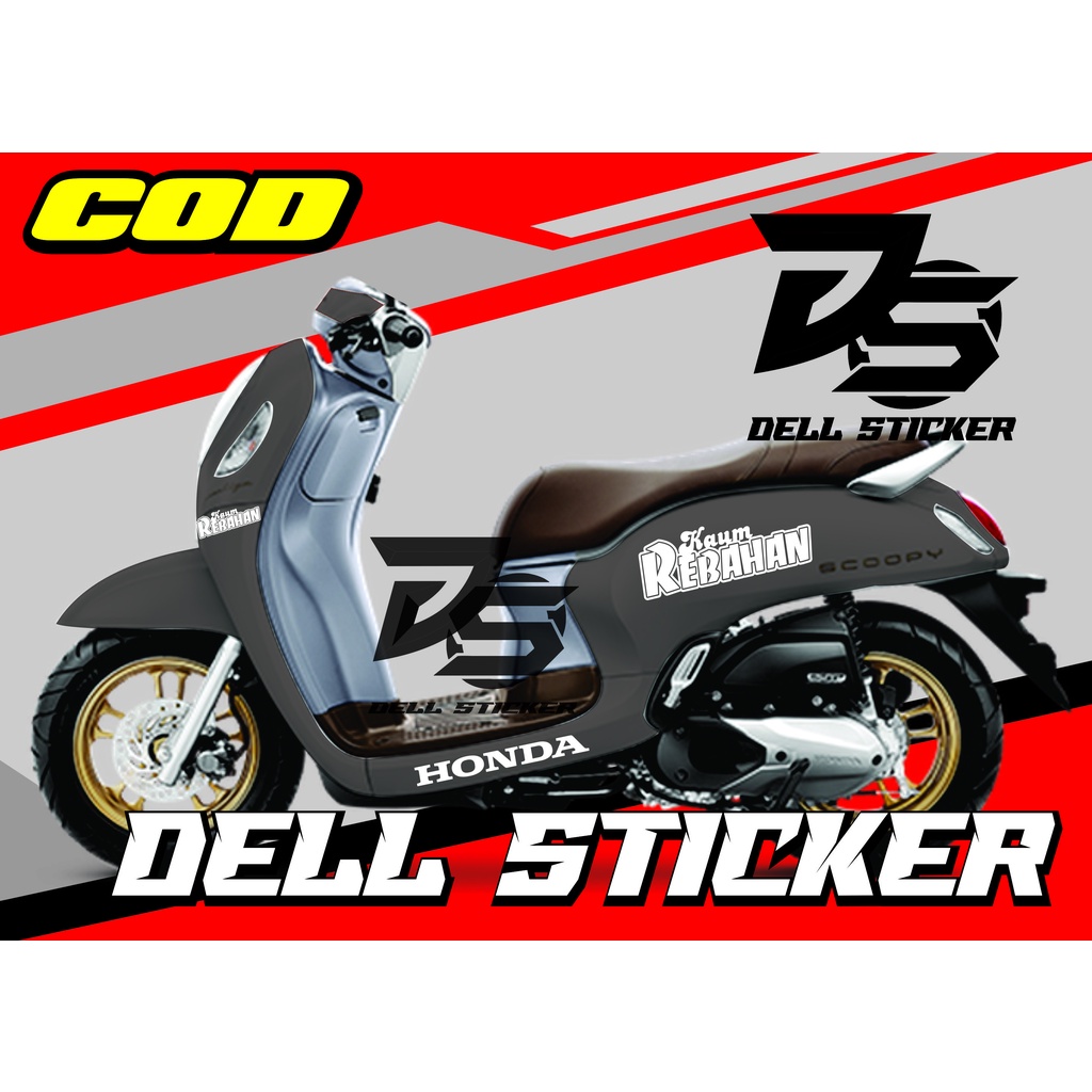 Stiker Scoopy KAUM REBAHAN / Stiker motor scoopy / Cutting stiker motor / stiker terbaru scoopy
