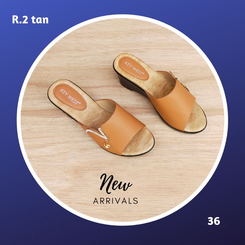 Sandal Key West Heels Wanita R.2 Tan