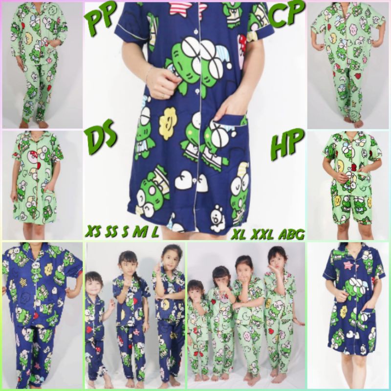 baju tidur couple ibu dan anak keropi wawa SET/STELAN pasangan