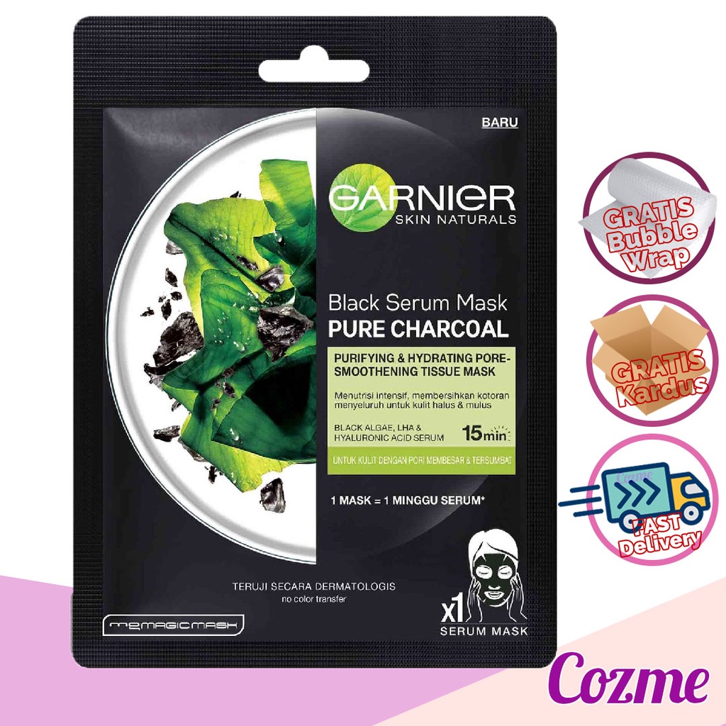 GARNIER Black Serum Mask Pure Charcoal Black Algae