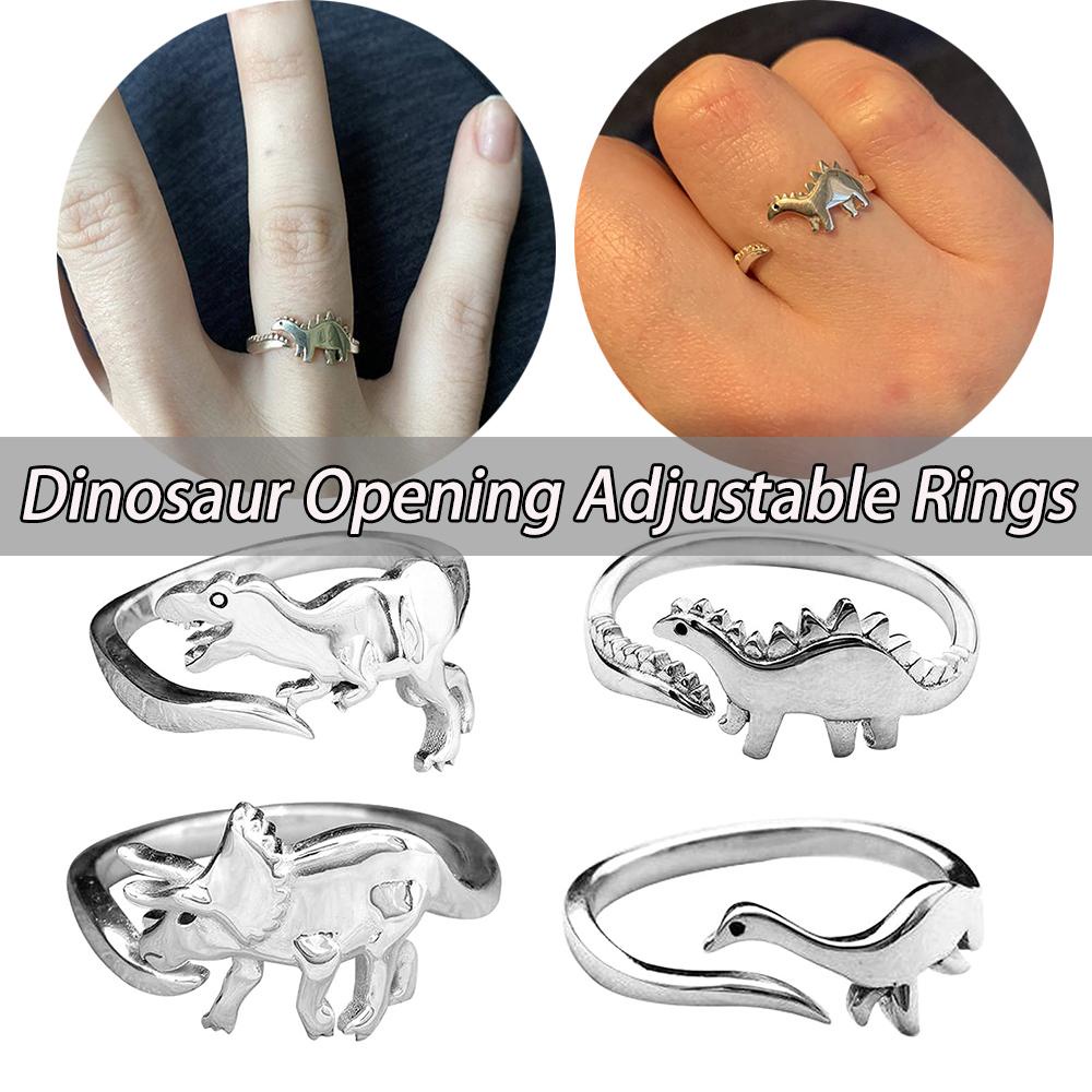 Cincin Dinosaurus Nanas Wanita Triceratops Tyrannosaurus Bukaan Dapat Disesuaikan