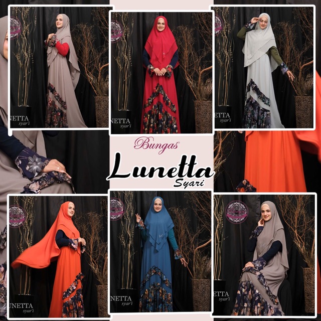 Lunetta syari by bungas/ori/baju gamis/gamis syari/hijab syari