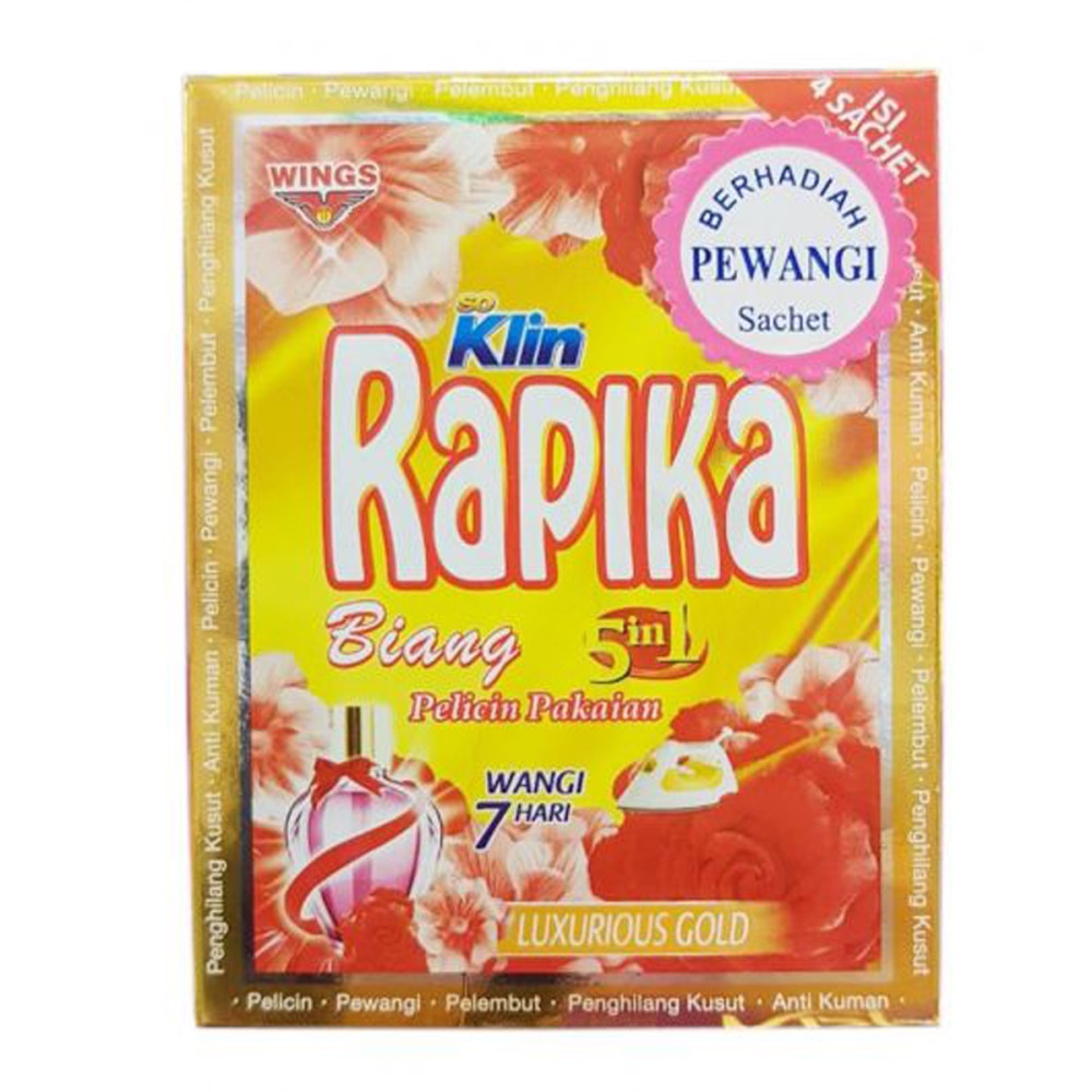 RAPIKA BIANG SOKLIN 1 RENCENG ISI 12 SACHET AROMA LUXURIOUS GOLD