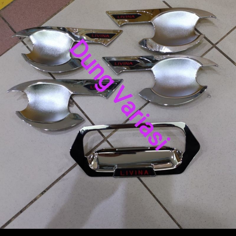 outer mangkok mobil Nissan all new Livina 5pc hitam chrome