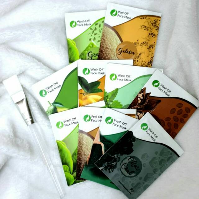 Paket Masker Go Kefir 10 pcs free kuas masker bening.
