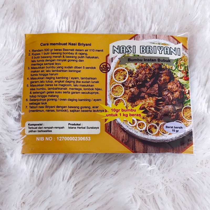 

bumbu instan bubuk nasi briyani / Nasi Briyani / bumbu Briyani / bumbu instan Briyani