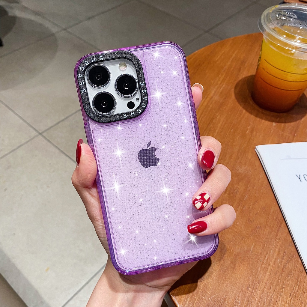 Soft Case Hp Dengan Glitter Untuk iphone 13 / 12 / 11promax / 13 / Mini / 11 / X / XR / XS Max / 6 / 7 / 8plus / SE 2020