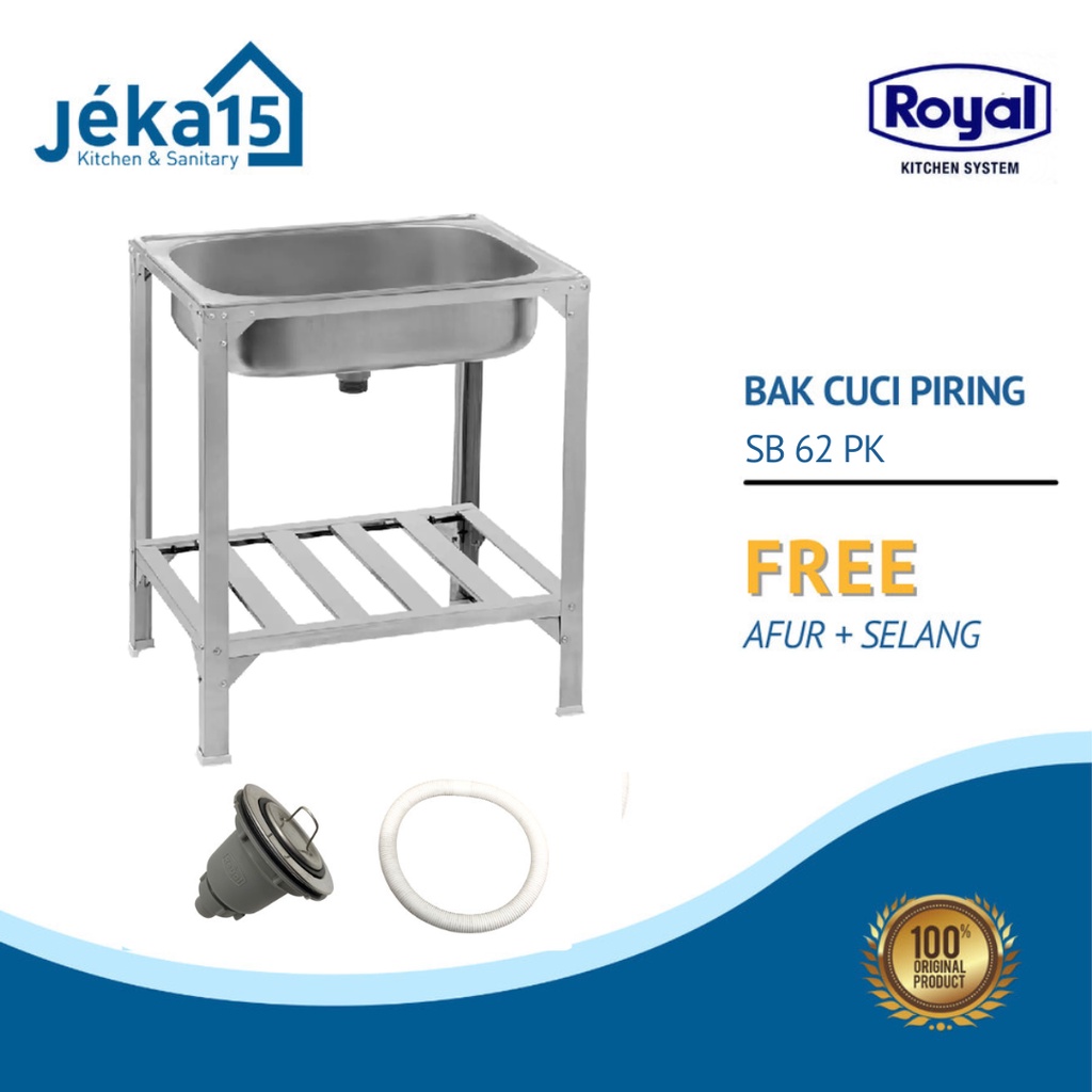 BAK CUCI PIRING | KITCHEN SINK STAINLESS ROYAL SB 62 PK
