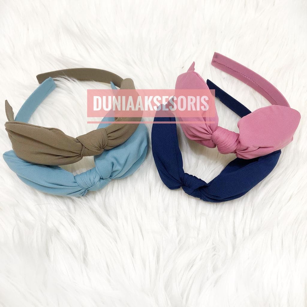 Bandana Motif Bando Simpul Aksesoris Rambut Wanita Bando Ala Korean Style Import