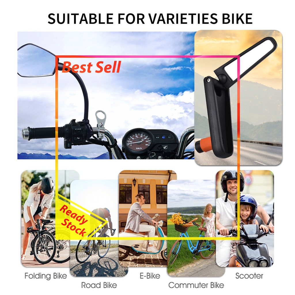 Bike Bar End Mirror Universal Handlebar Bicycle Cycling Rearview Mirror