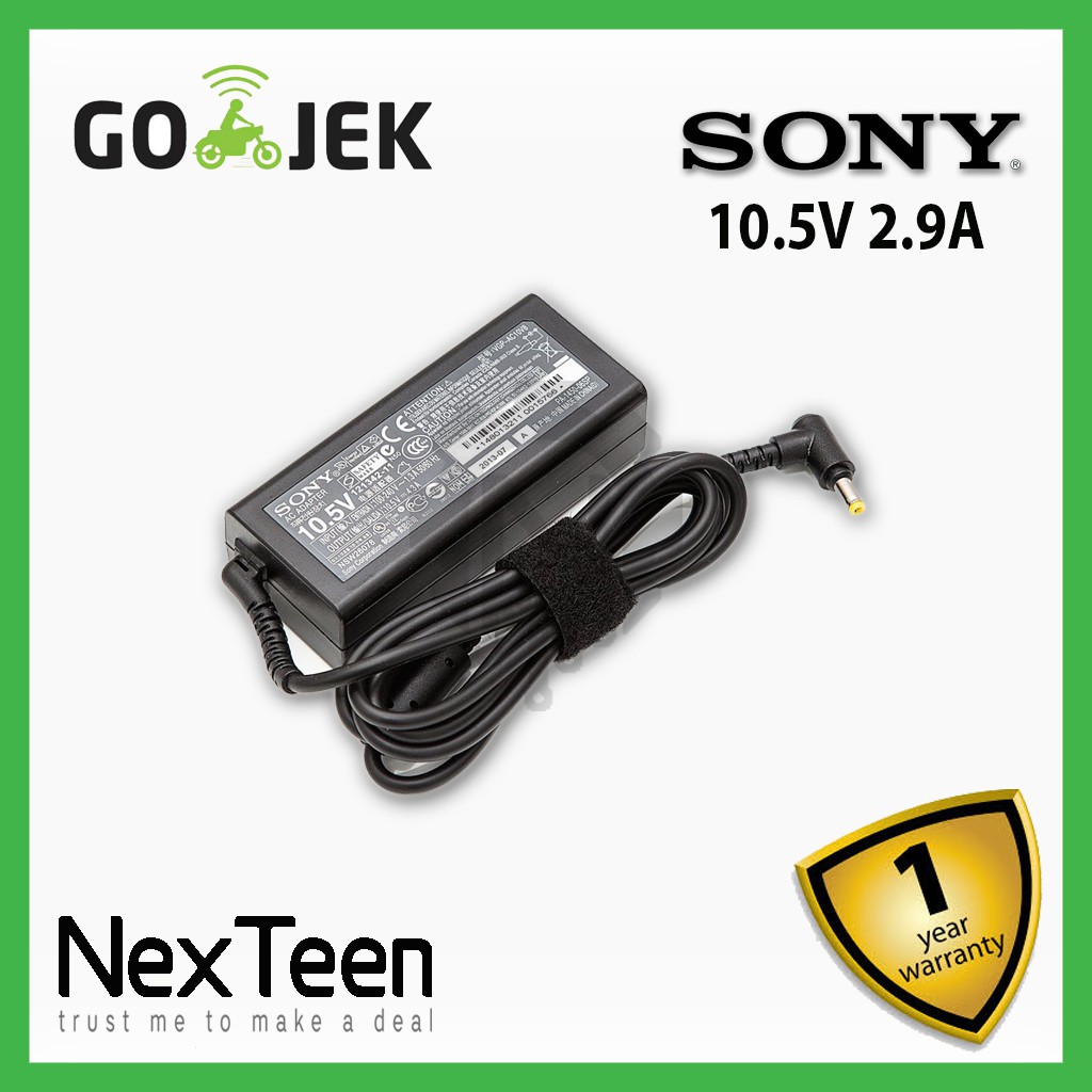 CHARGER SONY VAIO 10.5V 2.9A ORIGINAL GARNSI 1 TAHUN ADAPTOR SONY VAIO