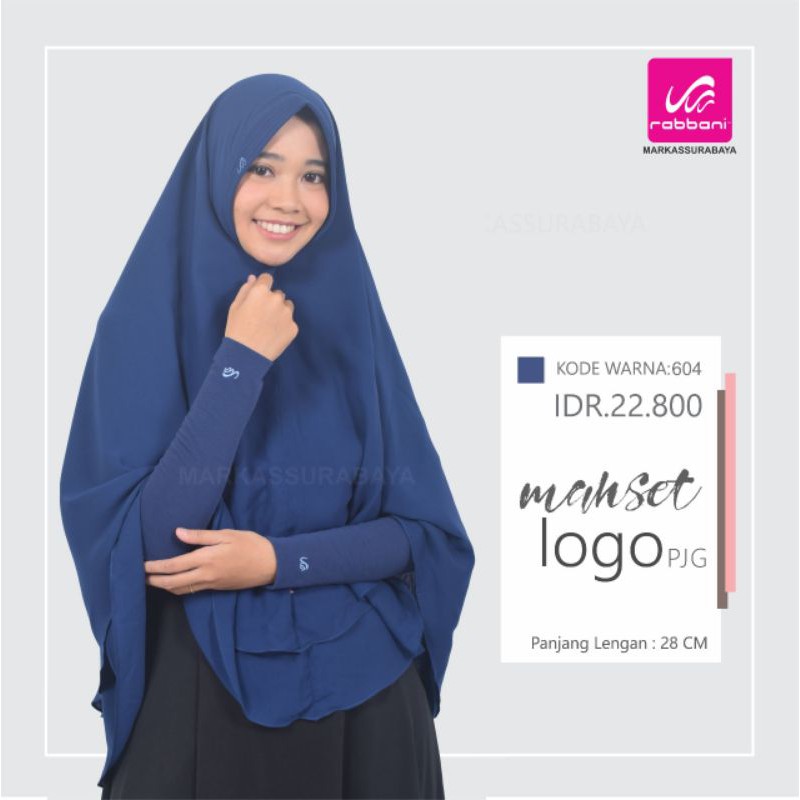 MANSET LOGO RABBANI UKURAN PANJANG POLOS-Dongker