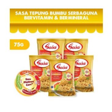 

Sasa Tepung Bumbu Serbaguna Bervitamin & Bermineral 75gr Sachet 10 pcs