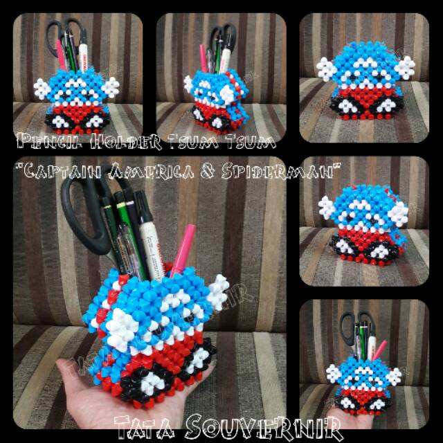 

Pensil Holder Tsum Tsum Captain America & Spiderman