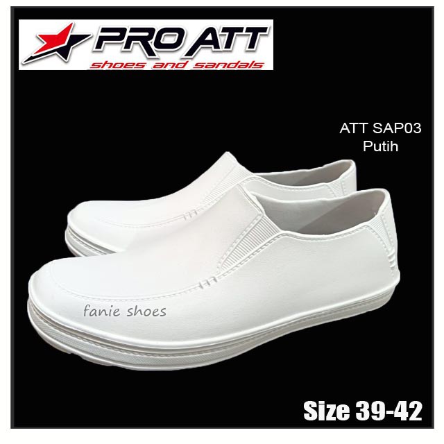 ATT SAP 03 Putih 39-42 / Sapatu Slip On APD Putih Non Medis / Sepatu PCU / Sepatu Perawat