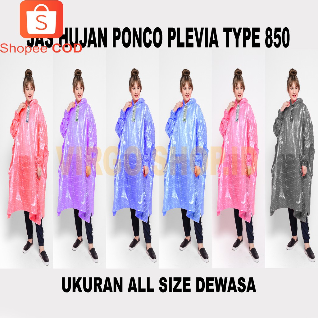 Plevia Jas Hujan Ponco Lengan Kantong POP Tipe 850 / Jas Hujan / Mantel Hujan / Jas / Mantel / Hujan / Ponco / Jas Hujan Ponco / Jas Hujan Ponco Lengan / Jas Hujan Plevia / Mantel Ponco / Plevia / Ponco Lengan