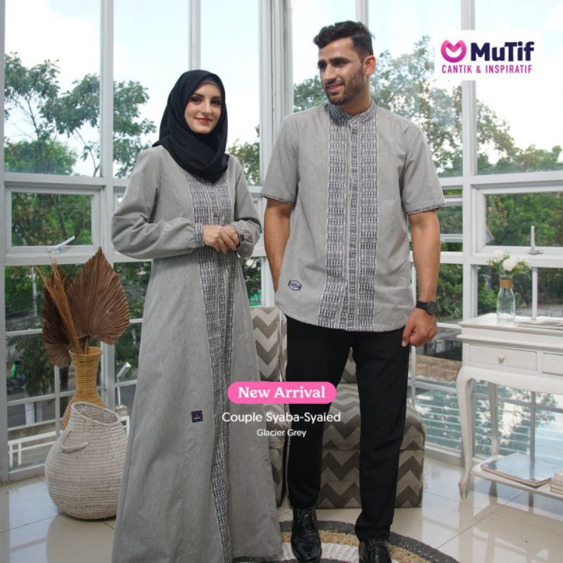 TERBARU|| Couple Mutif Gamis dan Koko SYABA-SYAIED