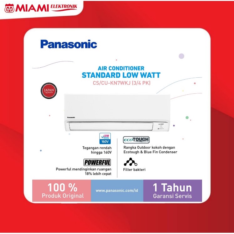 AC Panasonic KN7WKJ 3/4PK Low Watt Alowa Si Biru KN 7WKJ