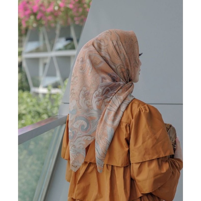 buttonscarves wave sunset satin