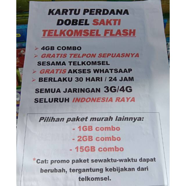 kartu sakti dobel promo 4gb / 1gb / 2gb / 15gb telkomsel paket internet murah dan telpon unlimitied