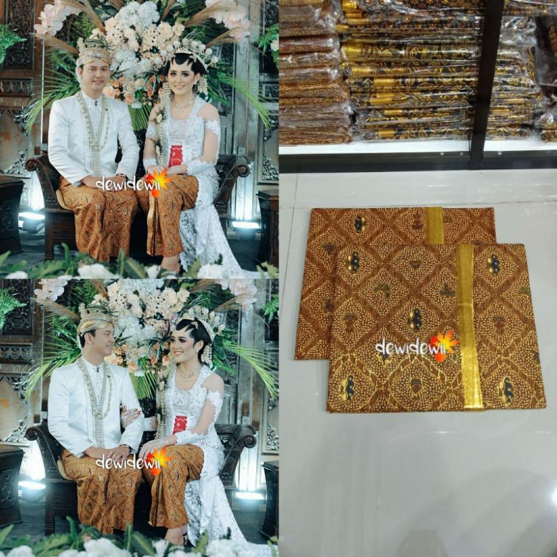 Sepasang Jarik Pengantin Prodo (isi 2), DASAR COKLAT