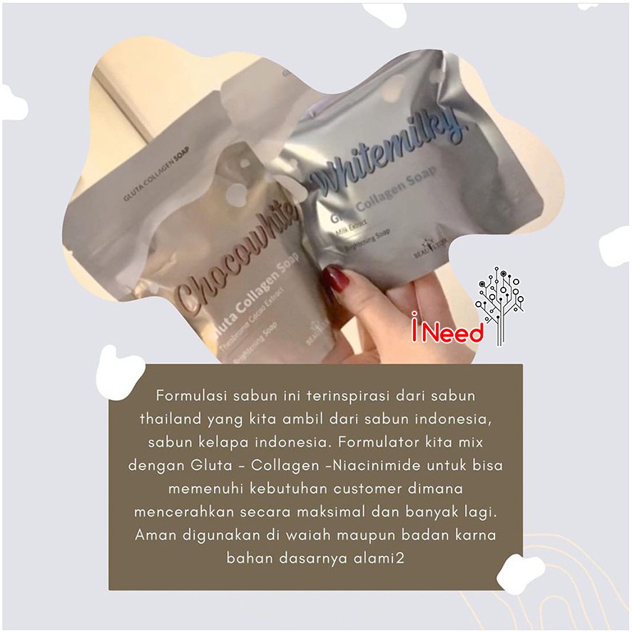 (INEED) (50g /120g) BEAUTETOX Series - Gluta Collagen Soap &amp; Body Scrub ( SABUN / LULUR )