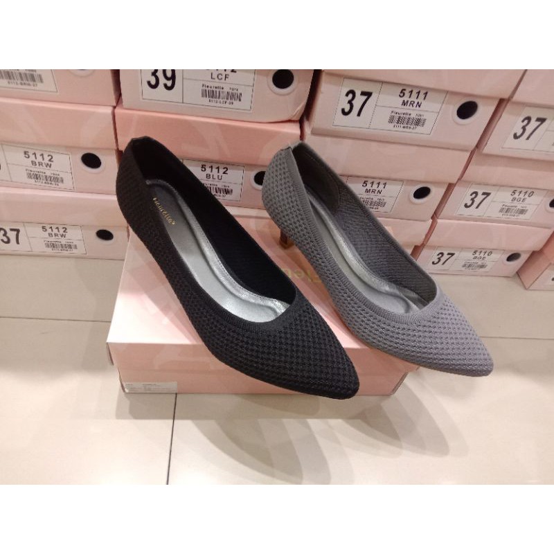 Sepatu Pantofle Heels Rajut Brand Fleurette Original Matahari