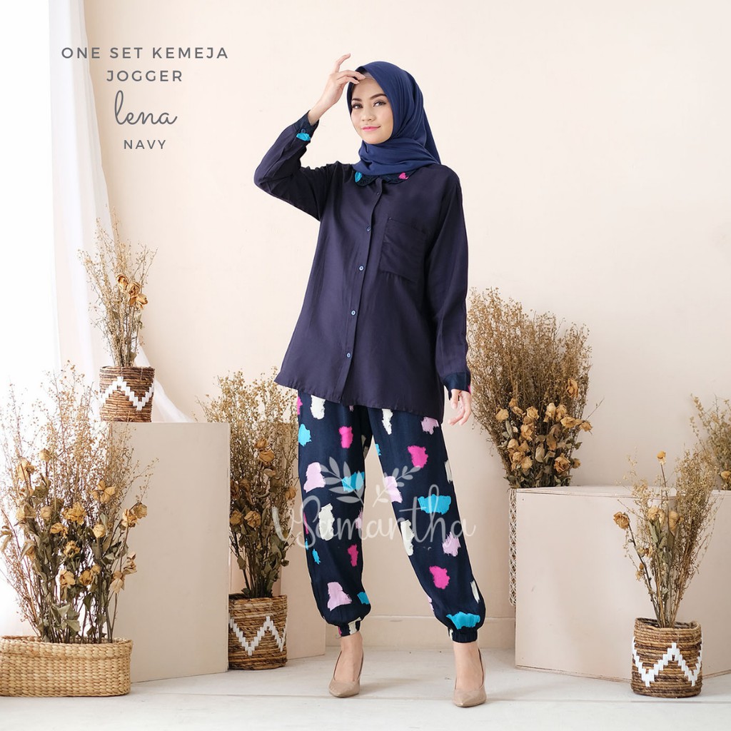 Pajamas Set Kemeja Tie Dye Jogger