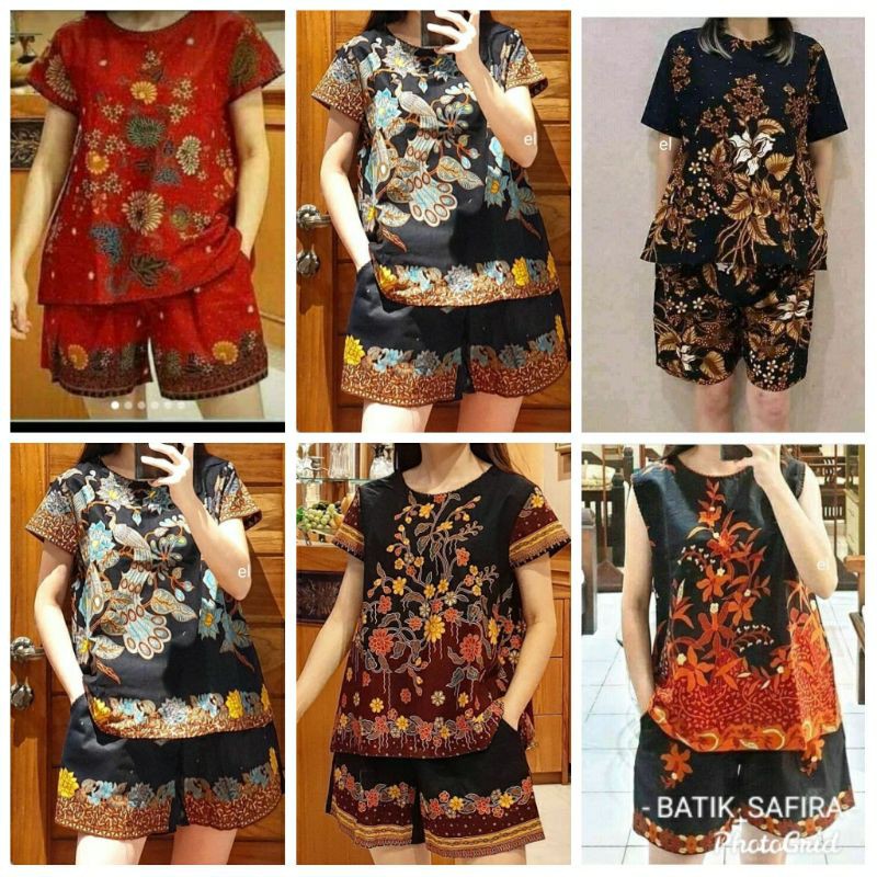 SETELAN BATIK UNGGUL JAYA / SETELAN BATIK LD 106 / SETELAN BATIK CELANA PENDEK