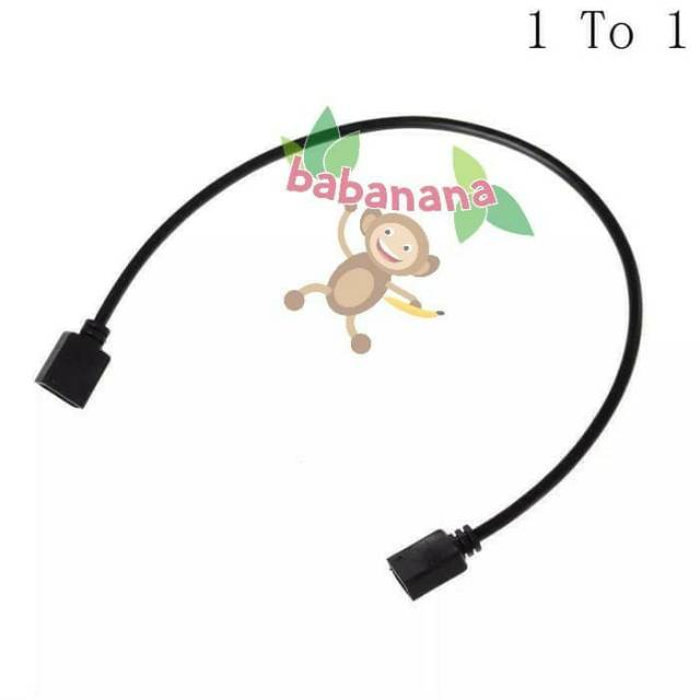 Kabel RGB Splitter 1 to 1 Female 4 pin Hitam