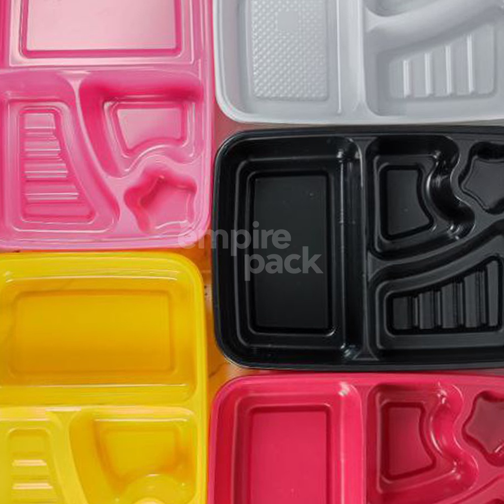 Bento Tray Mika 4 Sekat Bintang Wadah Nasi Kotak