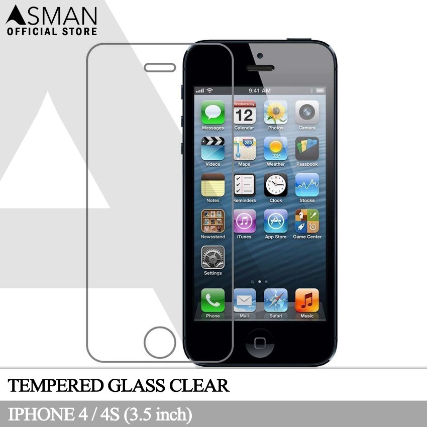 Tempered Glass iPhone 4 / 4s (3.5&quot;) | Anti Gores Pelindung Layar Kaca - Bening