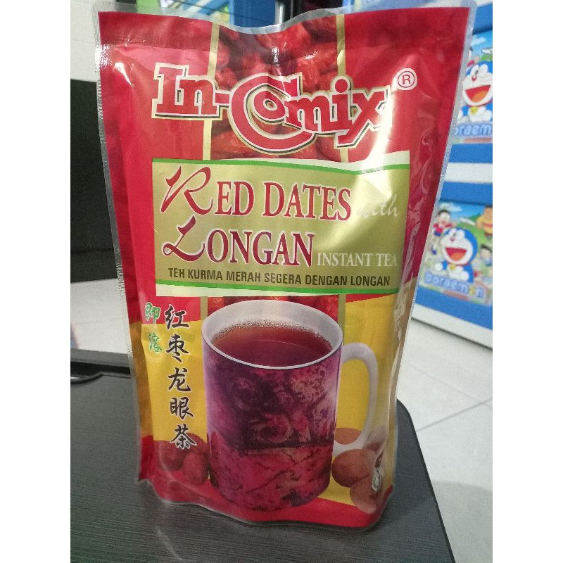 

In-Comic Red Dates with Longan Instant Tea/Teh Kurma Merah dgn Longan
