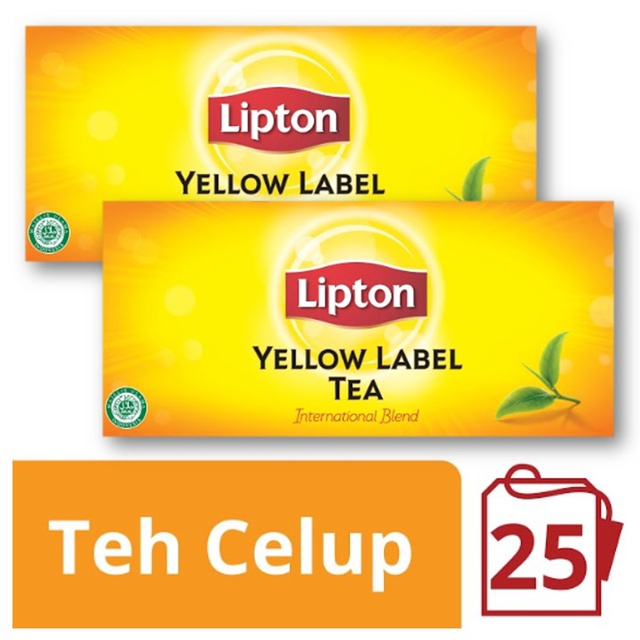 

Lipton Yellow Label Teh Hitam Celup Isi 25 Twin Pack